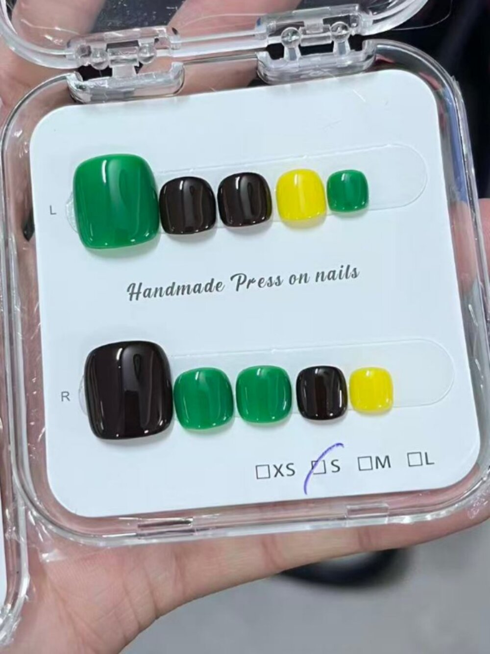 Customizable handmade press-on nails reusable
